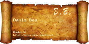 Danis Bea névjegykártya